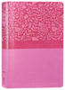 NIV Super Giant Print Reference Bible Pink (Red Letter Edition) Premium Imitation Leather - Thumbnail 0
