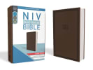 NIV Value Thinline Bible Large Print Brown (Black Letter Edition) Premium Imitation Leather - Thumbnail 2