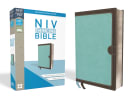 NIV Thinline Bible Blue/Brown (Red Letter Edition) Premium Imitation Leather - Thumbnail 1