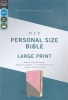 NIV Personal Size Bible Large Print Pink/Gray (Red Letter Edition) Premium Imitation Leather - Thumbnail 2
