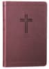 NKJV Value Thinline Bible Burgundy (Red Letter Edition) Premium Imitation Leather - Thumbnail 0