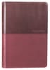 NKJV Value Thinline Bible Large Print Burgundy (Red Letter Edition) Premium Imitation Leather - Thumbnail 0