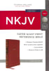NKJV Reference Bible Super Giant Print Brown (Red Letter Edition) Premium Imitation Leather - Thumbnail 2