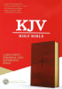KJV Holy Bible Large Print Personal Size Reference Bible Brown (Red Letter Edition) Premium Imitation Leather - Thumbnail 2
