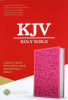 KJV Holy Bible Large Print Personal Size Reference Bible Pink (Red Letter Edition) Premium Imitation Leather - Thumbnail 3