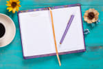 Guided Journal: Amazing Grace Purple Floral With Elastic Band Imitation Leather - Thumbnail 3