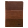 Journal With Zip Closure: Strong and Courageous, Brown Imitation Leather - Thumbnail 3