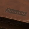 Journal With Zip Closure: Strong and Courageous, Brown Imitation Leather - Thumbnail 6