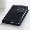 KJV Holy Bible Pocket Zippered Black (Red Letter Edition) Imitation Leather - Thumbnail 1