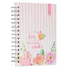 Spiral Watercolor Journal: This is the Day the Lord Has Made.... Hardback (Red/white Stripes, Roses) Spiral - Thumbnail 1