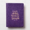 Journal: I Can Do All This Through Purple/Floral, Handy-Sized (Phil 4:13) Imitation Leather - Thumbnail 4