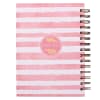 Journal: Fearfully & Wonderfully Made, Pink & White Stripes Spiral - Thumbnail 3