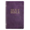 KJV Deluxe Gift Bible Indexed Purple (Red Letter Edition) Imitation Leather - Thumbnail 0