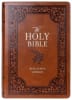 KJV Giant Print Bible Indexed Tan Flowers (Red Letter Edition) Imitation Leather - Thumbnail 1
