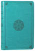 ESV Large Print Value Thinline Bible Turquoise Emblem Design Imitation Leather - Thumbnail 1
