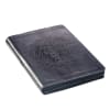 Journal With Zip Closure: Be Strong & Courageous, Grey/Black (Joshua 1:9) Imitation Leather - Thumbnail 1