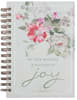 Journal: In Your Presence is Fullness of Joy, Red/White Flowers (Psalm 16:11) Spiral - Thumbnail 0