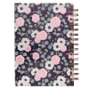 Journal: Be Still & Know, Pink/White Floral on Navy Background (Psalm 46:10) Spiral - Thumbnail 1