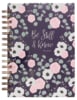 Journal: Be Still & Know, Pink/White Floral on Navy Background (Psalm 46:10) Spiral - Thumbnail 0