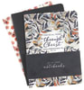Notebook: Through Christ, Navy Leaves (Set Of 3) Paperback - Thumbnail 0