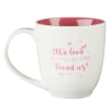 Ceramic Mug: You Are Loved, Pink/White (414ml) Homeware - Thumbnail 1