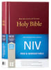 NIV Pew and Worship Bible Burgundy (Black Letter Edition) Hardback - Thumbnail 1