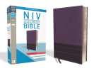 NIV Thinline Bible Large Print Purple (Red Letter Edition) Premium Imitation Leather - Thumbnail 1