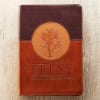 Journal With Zip Closure: Trust, Brown/Tan Imitation Leather - Thumbnail 1