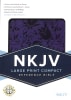 NKJV Large Print Compact Reference Bible Purple Red Letter Edition Imitation Leather - Thumbnail 2
