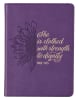 Journal: She is Clothed Purple (Proverbs 31:25) Imitation Leather - Thumbnail 0