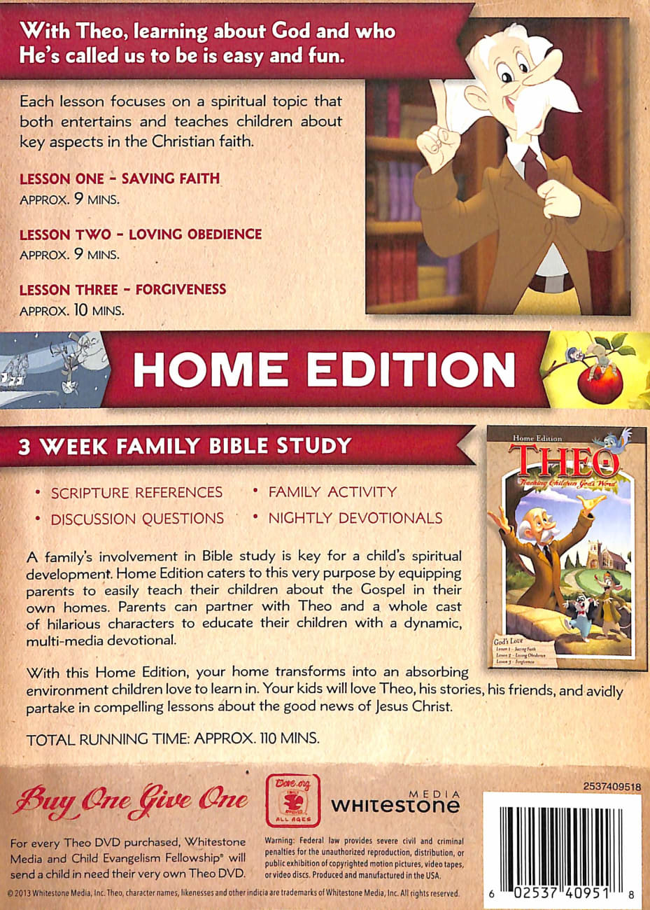 God's Love (Home Edition) (#01 in Theo Dvd Series) DVD