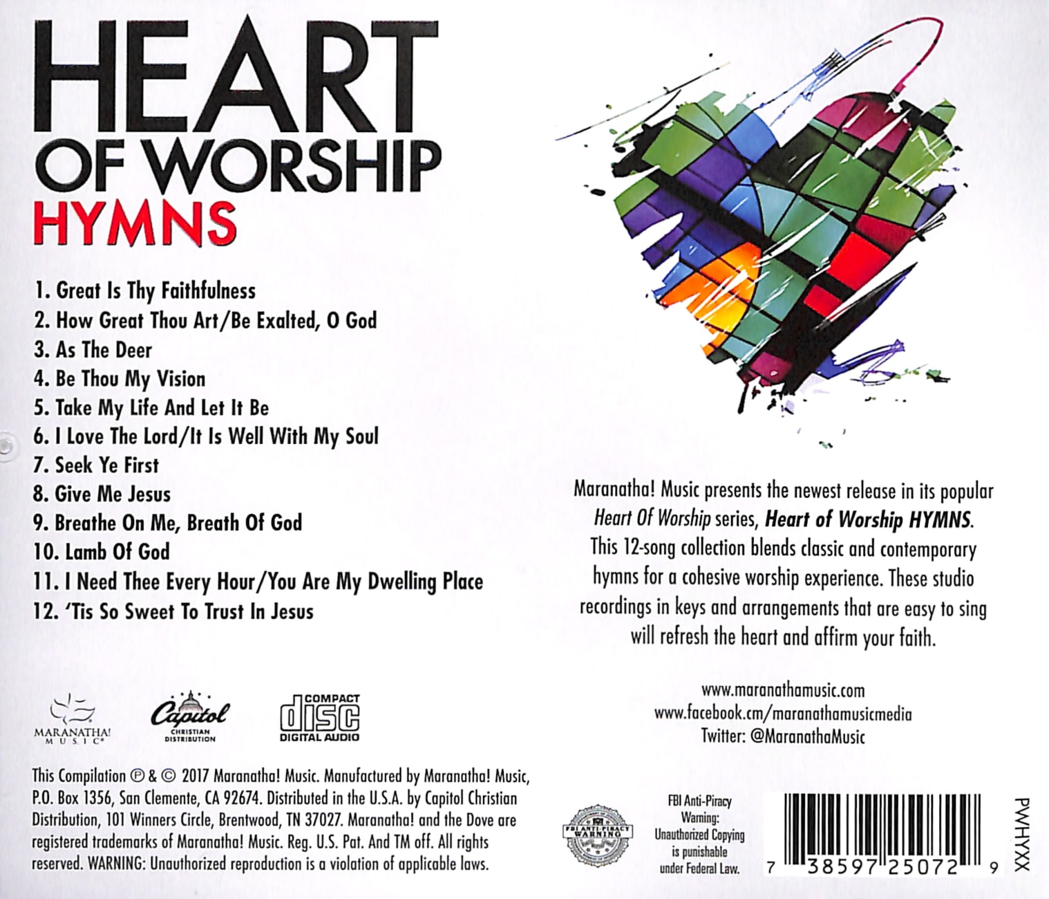 Ccli Heart of Worship - Hymns (Heart Of Worship Series) CD