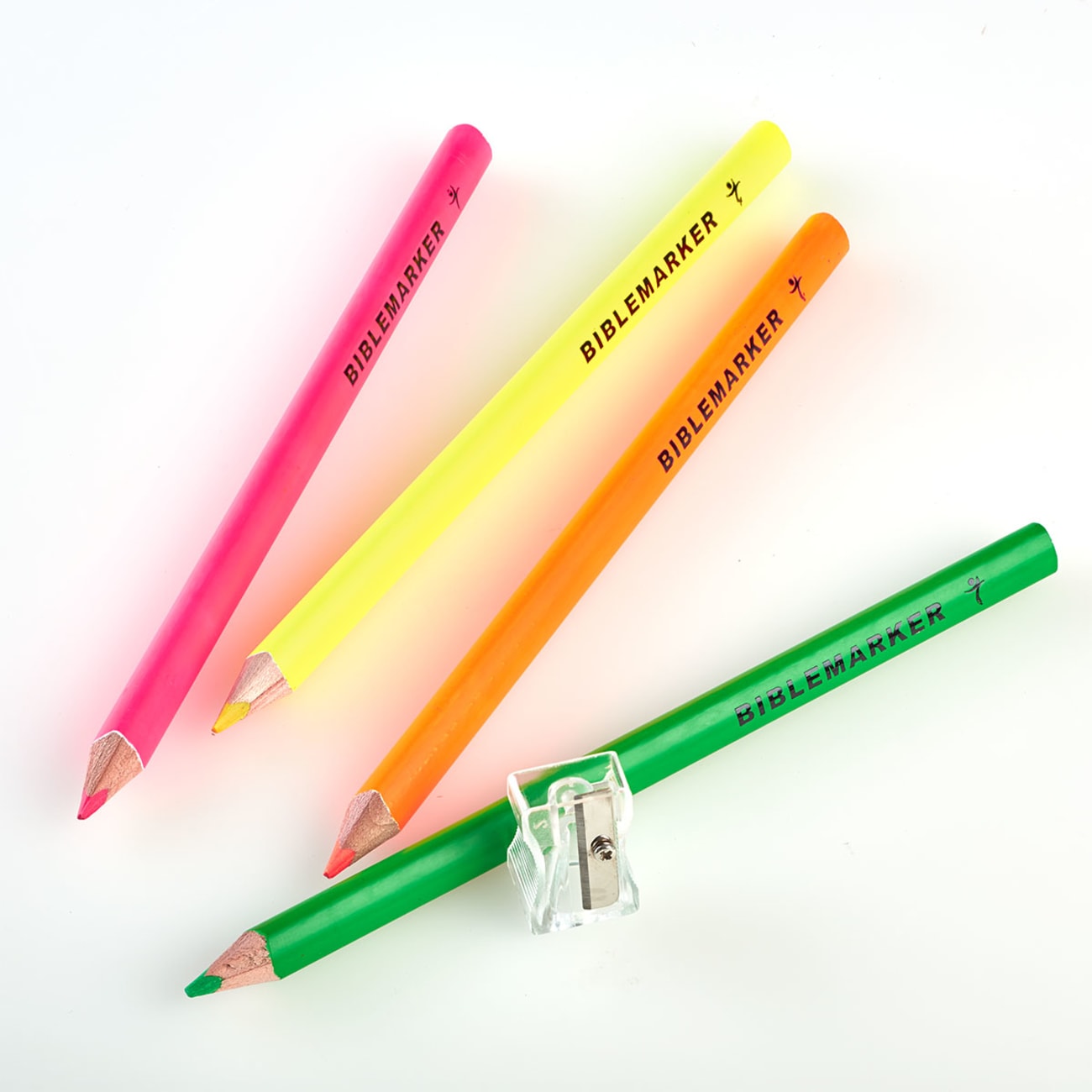 Dry Highlighter Pencil Set With Sharpener: Jumbo Size Stationery