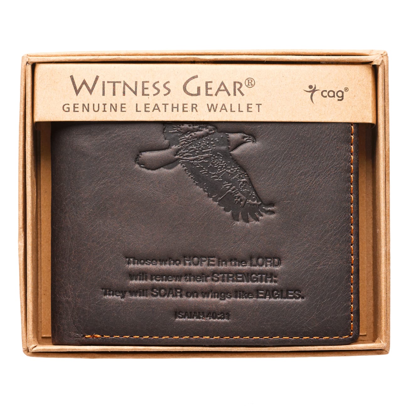 Mens Genuine Leather Wallet Tan: Eagle Soft Goods