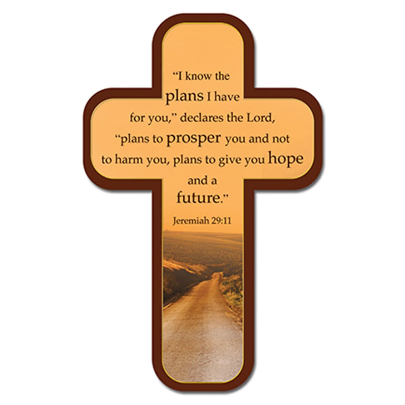 Bookmark Cross-Shaped: I Know the Plans I Have For You...Jeremiah 29:11 (Long Road Ahead) Stationery