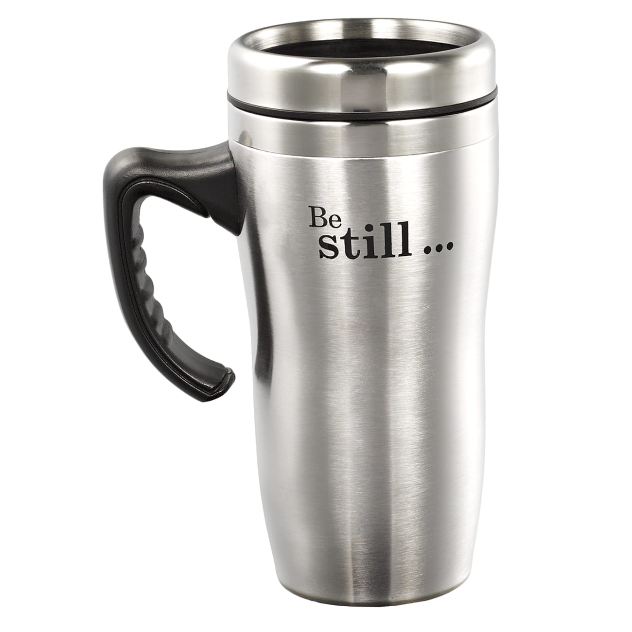 Stainless Steel Travel Mug With Handle: Be Still Homeware