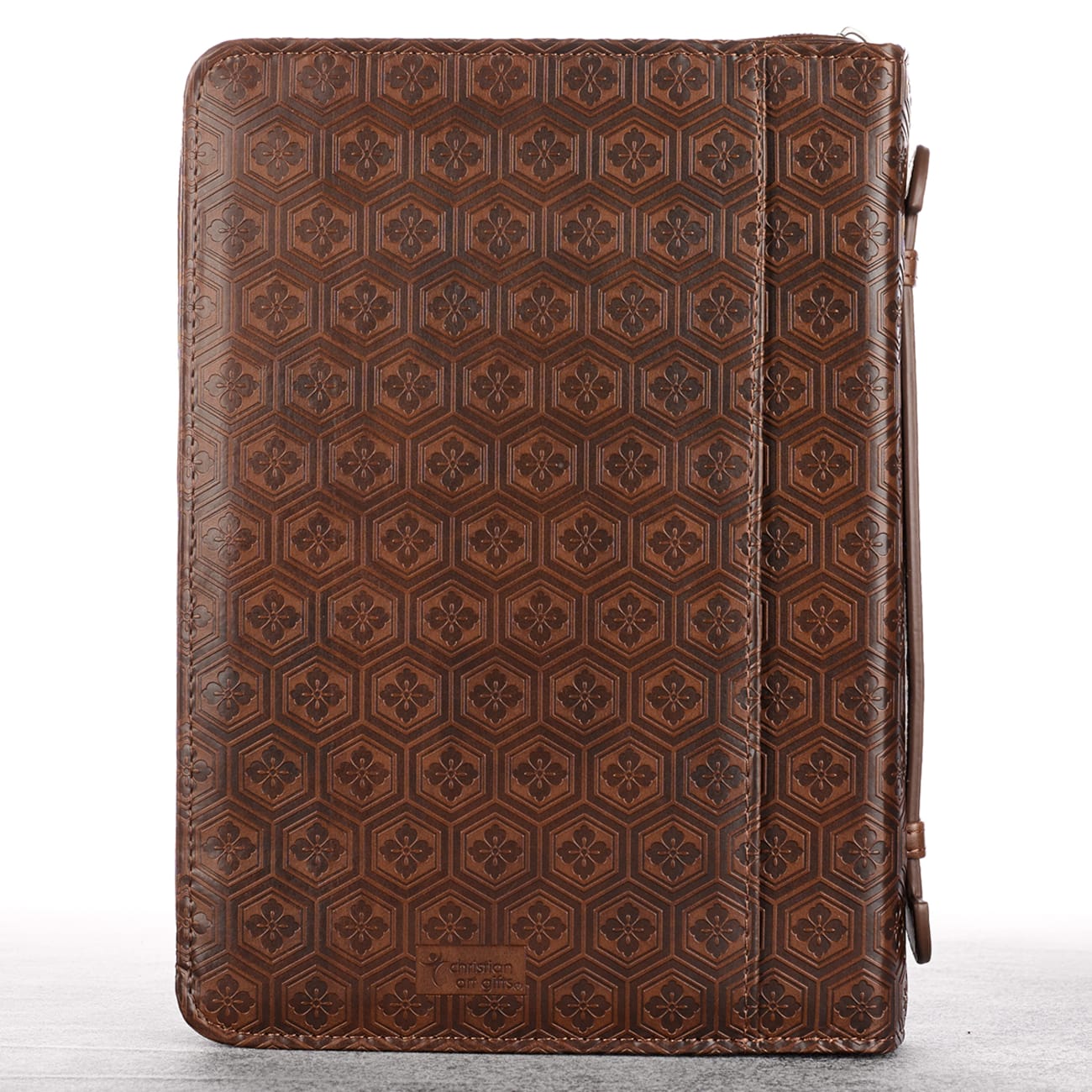 Bible Cover Classic Medium: Trust Prov 3:5, Brown Bible Cover