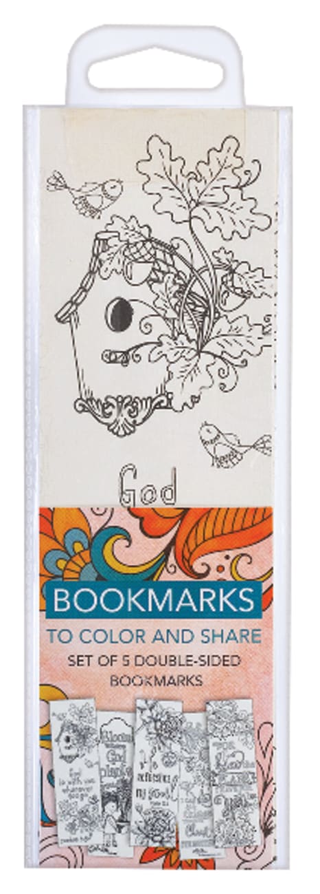 Bookmark: Adult Coloring Double Sided: Includes Scripture, Orange (Set Of 5) Stationery