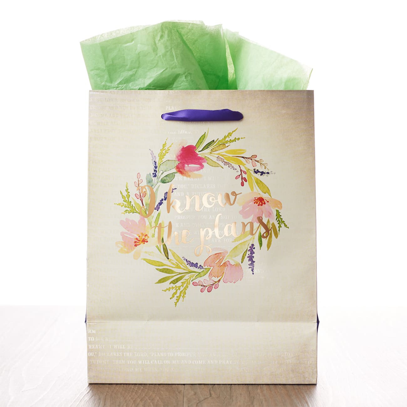 Gift Bag Medium: I Know the Plans (Colored Wreath) Stationery