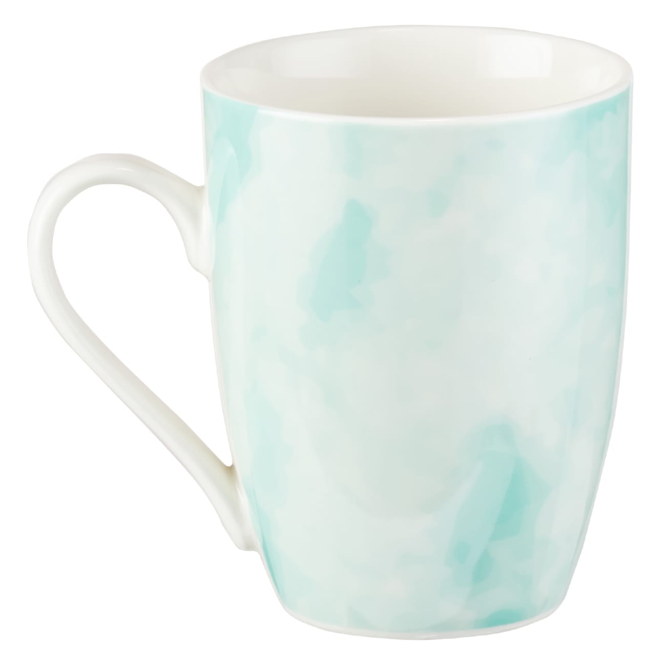 Ceramic Sparkle Mug: Let Your Light Shine...Light Blue/Floral Wreath (325ml) Homeware