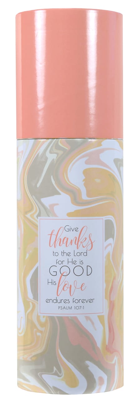 Stainless Steel Water Bottle: Marble, Give Thanks to the Lord.... (Psalm 107:1) (500ml) Homeware