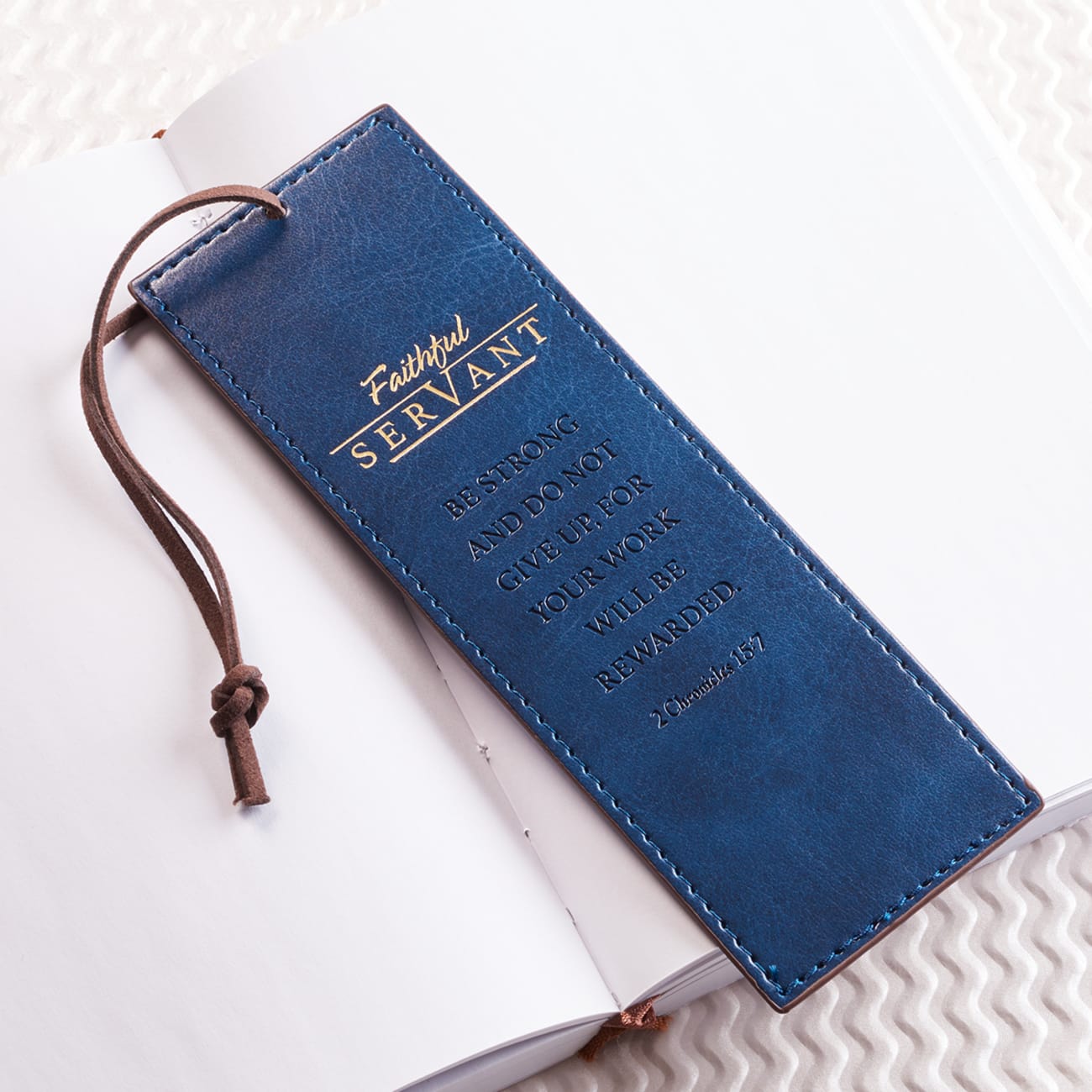 Bookmark: Faithful Servant (Navy/brown) Stationery