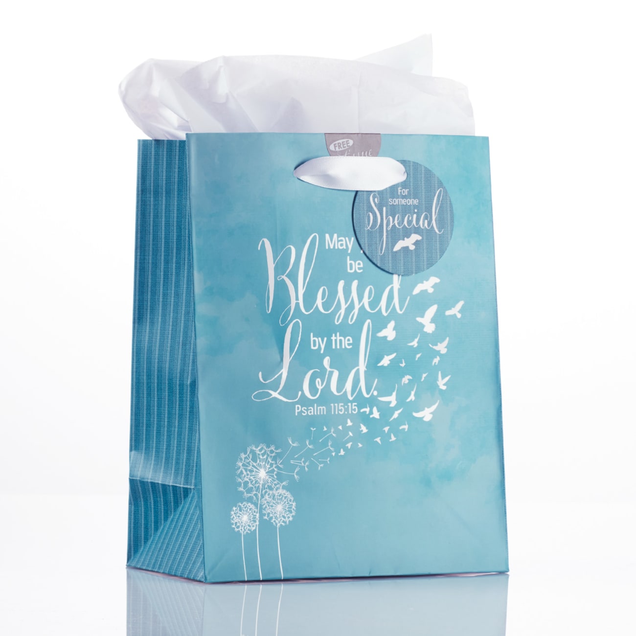 Gift Bag Medium: Soar, Blue/White Incl Tissue Paper and Gift Tag (Isaiah 40:31) Stationery