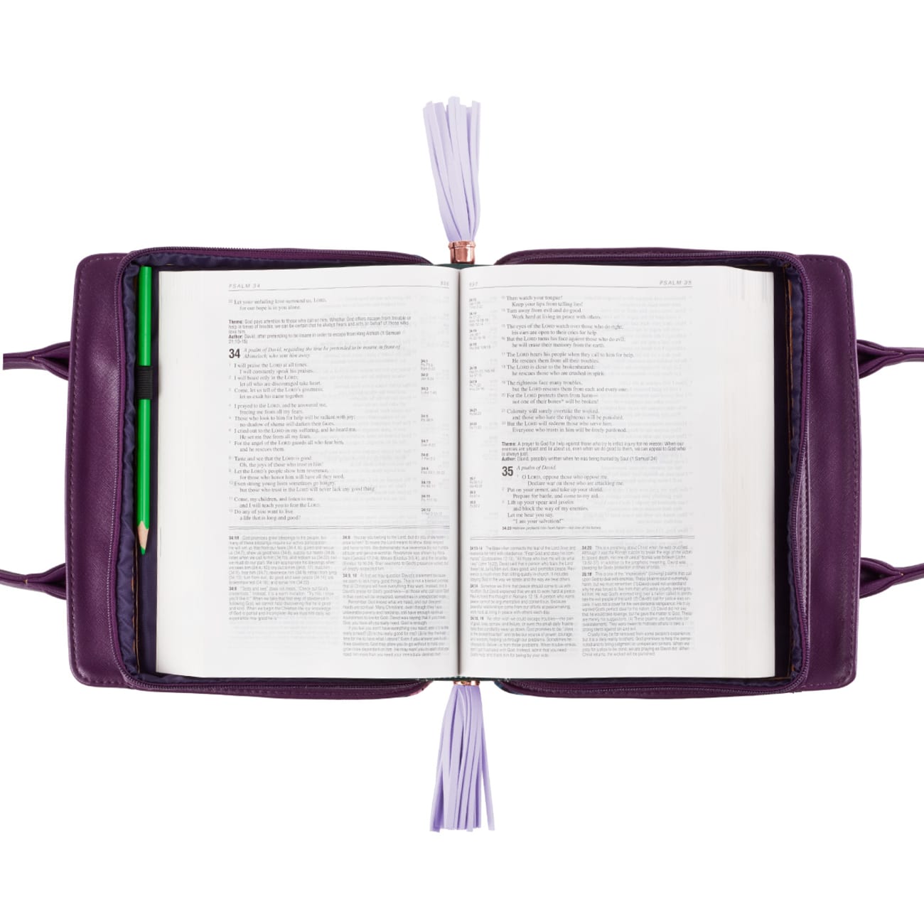 Bible Cover Medium Blessed Purple With Handles Bible Cover