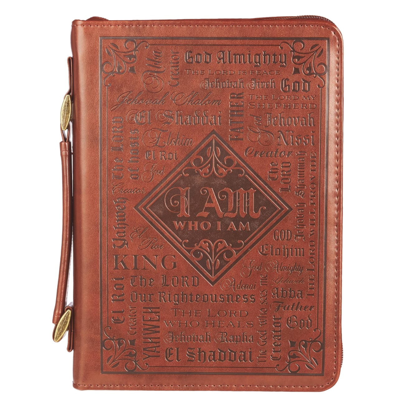 Bible Cover Classic Medium: Words of God, Dark Brown Luxleather Bible Cover