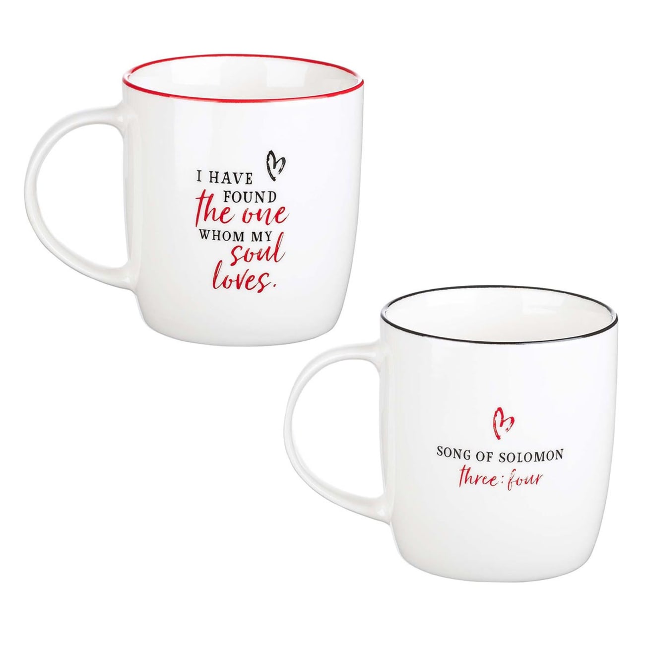 Ceramic Mugs 296ml: I Love You...More (Set Of 2) Homeware