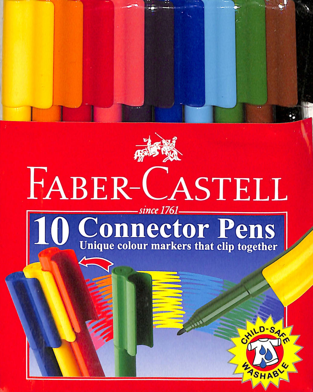 Faber-Castell Connector Pens Markers Wallet of 10 Stationery