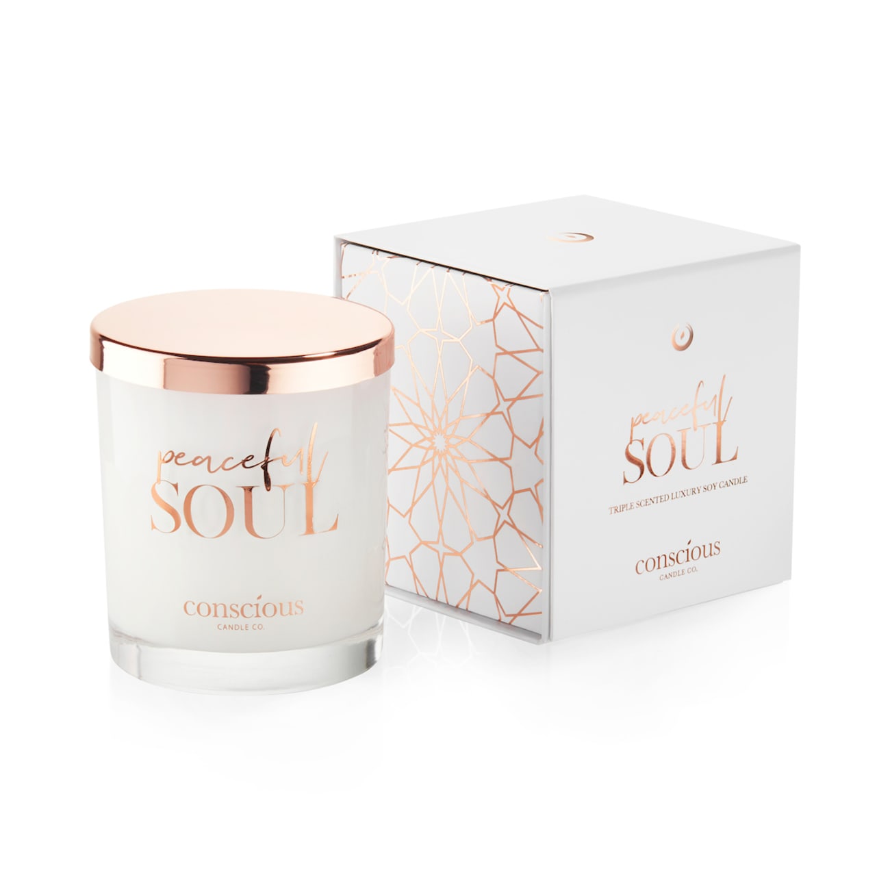 Luxury Soy Candle: Peaceful Soul Moroccan Cedar and Sage, 55+ Hours Burn Time (John 14:27) Homeware