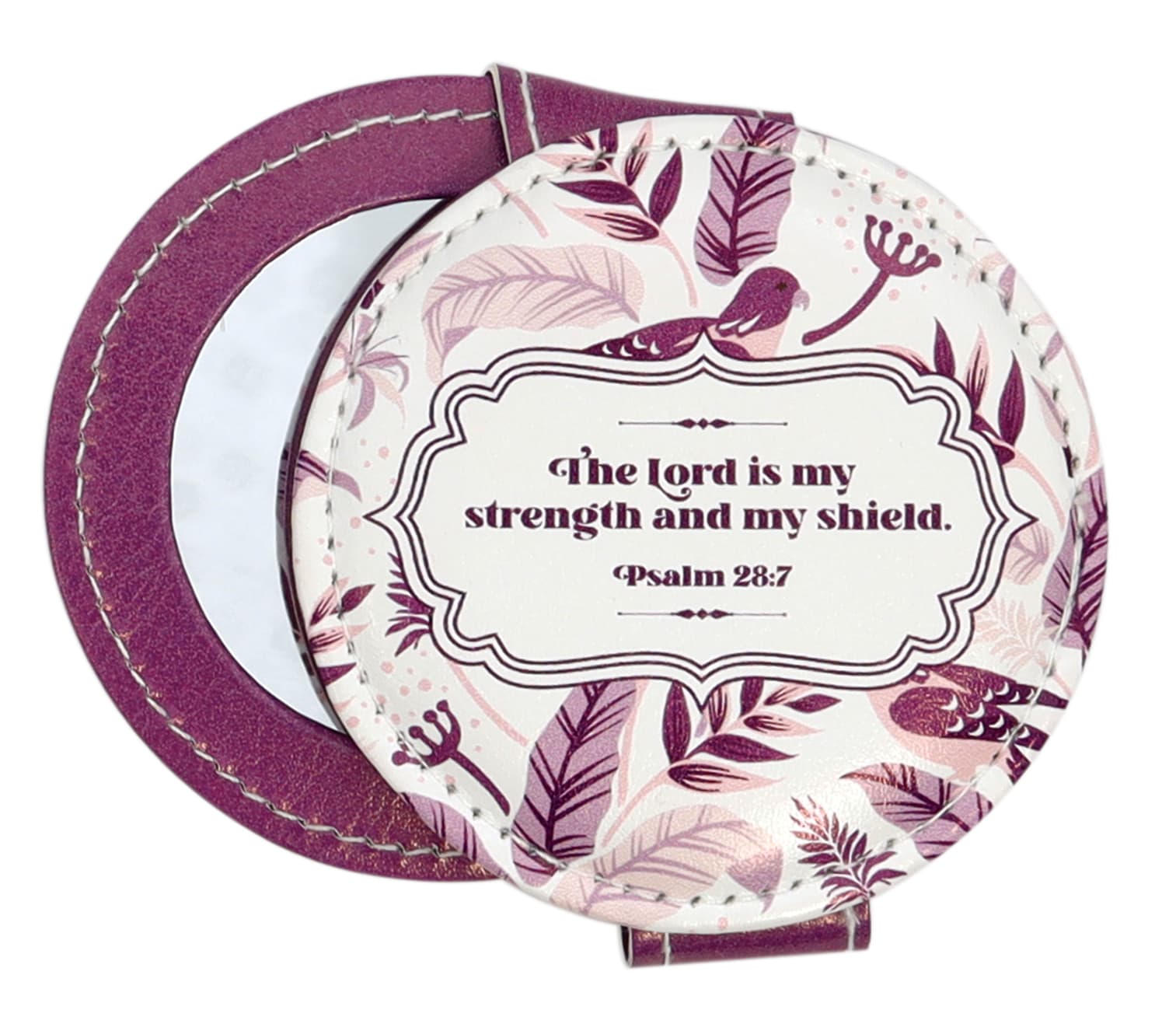 Compact Mirror: The Lord is My Strength and My Shield, Psalm 28:7 Homeware