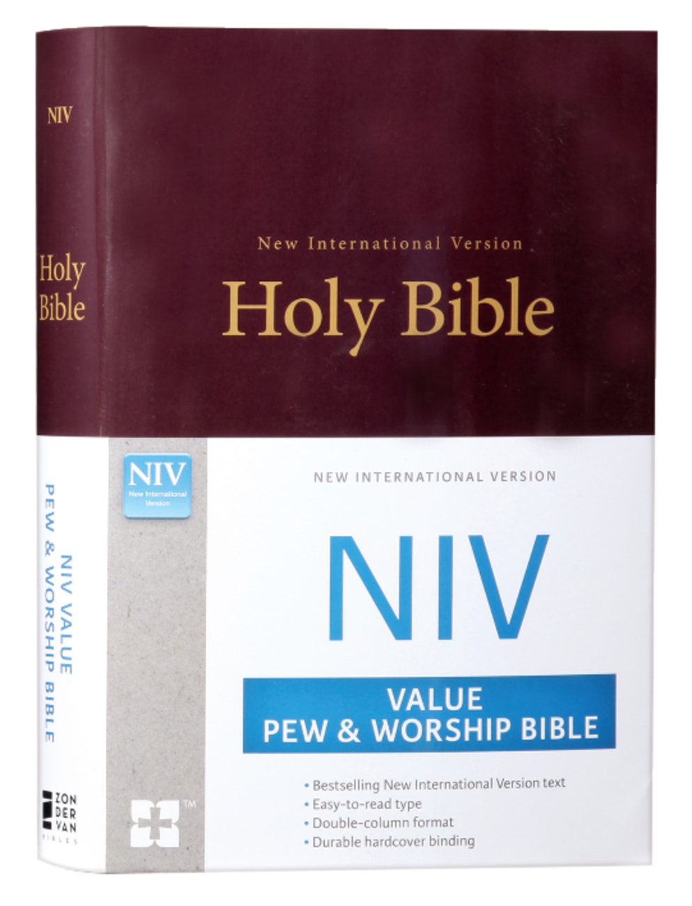 NIV Value Pew and Worship Bible Burgundy (Black Letter Edition) Hardback